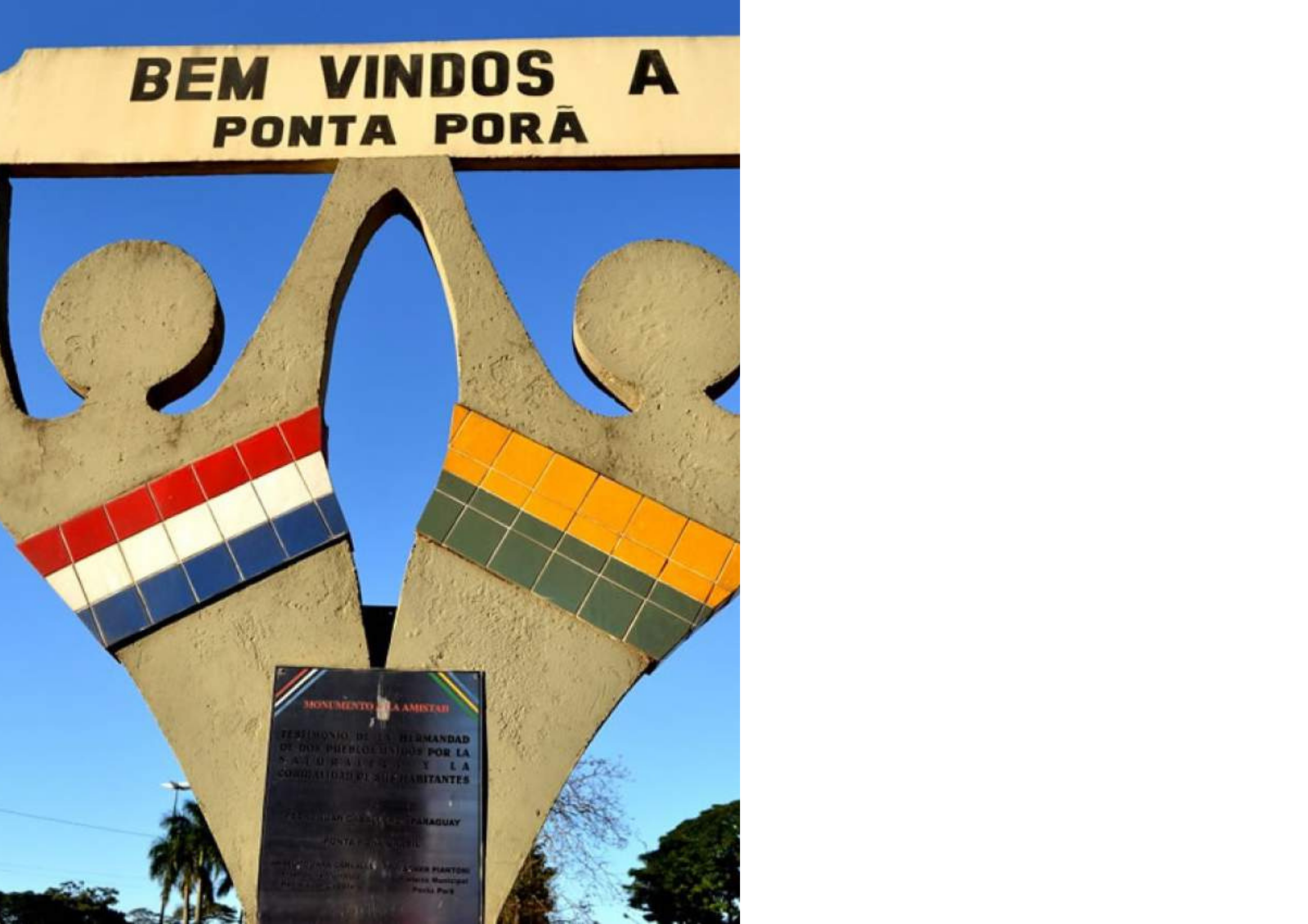 Avenida Internacional fronteira Ponta Porã e Pedro Juan Caballero